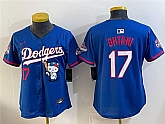 Women's Los Angeles Dodgers #17 Shohei Ohtani Royal Hello Kitty Night 2025 World Series Champions Patch Stitched Jersey Dzhi,baseball caps,new era cap wholesale,wholesale hats