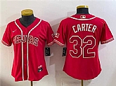 Women's Texas Rangers #32 Evan Carter Red 2026 City Connect Stadium Stitched Jersey,baseball caps,new era cap wholesale,wholesale hats