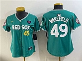 Youth Boston Red Sox #49 Tim Wakefield Memorial Patch Green 2025 City Connect Limited Stitched Jersey Dzhi,baseball caps,new era cap wholesale,wholesale hats