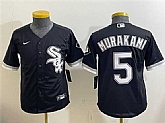 Youth Chicago White Sox #5 Munetaka Murakami Black Stitched Jersey,baseball caps,new era cap wholesale,wholesale hats