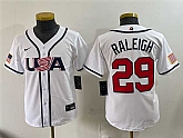 Youth USA Baseball #29 Cal Raleigh White 2026 World Baseball Classic Home Stadium Stitched Jersey,baseball caps,new era cap wholesale,wholesale hats