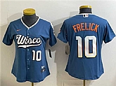 Youth Milwaukee Brewers #10 Sal Frelick Mineral Blue 2026 City Connect Stadium Stitched Jersey,baseball caps,new era cap wholesale,wholesale hats