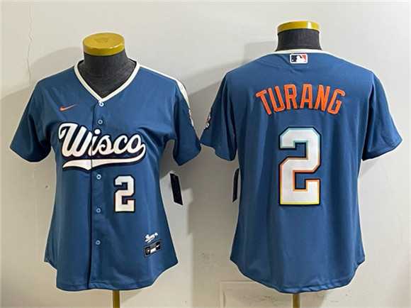 Youth Milwaukee Brewers #2 Brice Turang Mineral Blue 2026 City Connect Stadium Stitched Jersey,We sell and wholesale Youth Milwaukee Brewers #2 Brice Turang Mineral Blue 2026 City Connect Stadium Stitched Jersey on line form chian!
