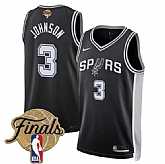 Men's San Antonio Spurs #3 Keldon Johnson Black 2026 Finals Patch Icon Edition Stitched Jersey Dzhi,baseball caps,new era cap wholesale,wholesale hats