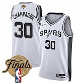 Men's San Antonio Spurs #30 Julian Champagnie White 2026 Finals Patch Association Edition Stitched Jersey Dzhi,baseball caps,new era cap wholesale,wholesale hats