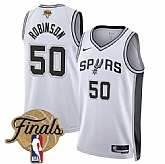 Men's San Antonio Spurs #50 David Robinson White 2026 Finals Patch Association Edition Stitched Jersey Dzhi,baseball caps,new era cap wholesale,wholesale hats