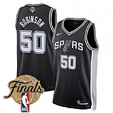 Men's San Antonio Spurs #50 David Robinson Black 2026 Finals Patch Icon Edition Stitched Jersey Dzhi,baseball caps,new era cap wholesale,wholesale hats
