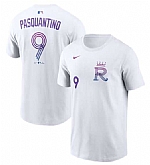 Men's Kansas City Royals #9 Vinnie Pasquantino White 2026 City Connect Name & Number T-Shirt,baseball caps,new era cap wholesale,wholesale hats