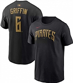 Men's Pittsburgh Pirates #6 Konnor Griffin Black 2026 City Connect T-Shirt,baseball caps,new era cap wholesale,wholesale hats