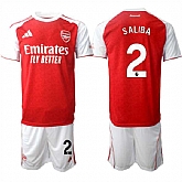 Men's Arsenal F.C #2 William Saliba 2026 Red Home Soccer Jersey Suit,baseball caps,new era cap wholesale,wholesale hats