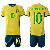 Men's Brazil national football team #10 Neymar Jr Yellow 2026 Soccer Jersey Suit,baseball caps,new era cap wholesale,wholesale hats