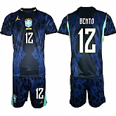 Men's Brazil national football team #12 Bento Navy 2026 Away Soccer Jersey Suit,baseball caps,new era cap wholesale,wholesale hats