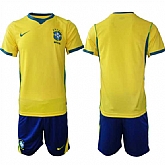 Men's Brazil national football team Blank Yellow Home 2026 Soccer Jersey Suit,baseball caps,new era cap wholesale,wholesale hats
