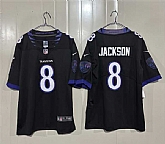 Men's Baltimore Ravens #8 Lamar Jackson Black 2026 Alternate Vapor Limited Stitched Jersey,baseball caps,new era cap wholesale,wholesale hats