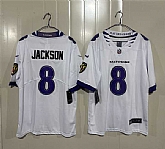 Men's Baltimore Ravens #8 Lamar Jackson White 2026 Alternate Vapor Limited Stitched Jersey,baseball caps,new era cap wholesale,wholesale hats