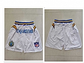 Men's Los Angeles Chargers White Just Don Swingman Shorts (Run Small),baseball caps,new era cap wholesale,wholesale hats