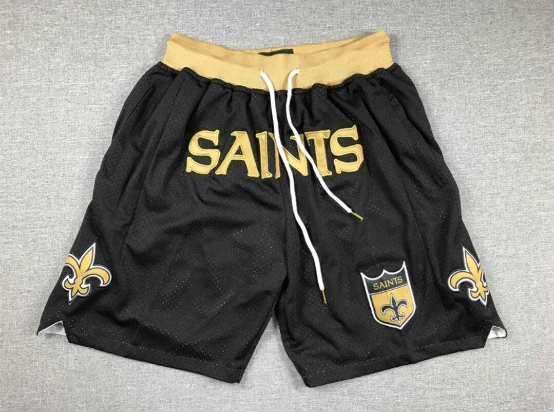 Men's New Orleans Saints Black Just Don Shorts (Run Small),We sell and wholesale Men's New Orleans Saints Black Just Don Shorts (Run Small) on line form chian!