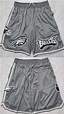 Men's Philadelphia Eagles Grey Shorts (Run Small),baseball caps,new era cap wholesale,wholesale hats