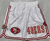 Men's San Francisco 49ers White Just Don Shorts (Run Small)