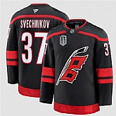 Men's Carolina Hurricanes #37 Andrei Svechnikov Black 2026 Stanley Cup Final Home Premium Hockey Stitched Jersey Dzhi,baseball caps,new era cap wholesale,wholesale hats