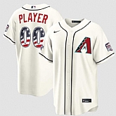 Men's Arizona Diamondbacks Active Player Custom Cream 2026 All-Star Edition Stars & Stripes & USA 250 Fourth of July Home Stadium Stitched Baseball Jersey,baseball caps,new era cap wholesale,wholesale hats