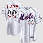 Men's New York Mets Active Player Custom White 2026 All-Star Edition Stars & Stripes & USA 250 Fourth of July Home Stadium Stitched Baseball Jersey,baseball caps,new era cap wholesale,wholesale hats