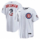 Men's Chicago Cubs #3 Alex Bregman White 2026 USA 250 Fourth of July Home Stadium Stitched Jersey Dzhi,baseball caps,new era cap wholesale,wholesale hats