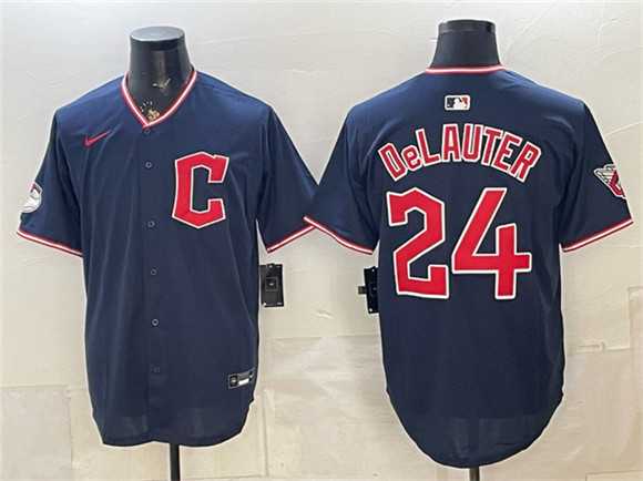 Men's Cleveland Guardians #24 Chase DeLauter Navy Limited Stitched Jersey,We sell and wholesale Men's Cleveland Guardians #24 Chase DeLauter Navy Limited Stitched Jersey on line form chian!