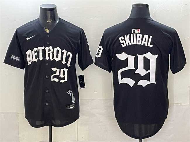 Men's Detroit Tigers #29 Tarik Skubal 2026 Black 'Motor Gothic Edition' Vapor Premier Limited Stitched Jersey Dzhi,We sell and wholesale Men's Detroit Tigers #29 Tarik Skubal 2026 Black 'Motor Gothic Edition' Vapor Premier Limited Stitched Jersey Dzhi on line form chian!
