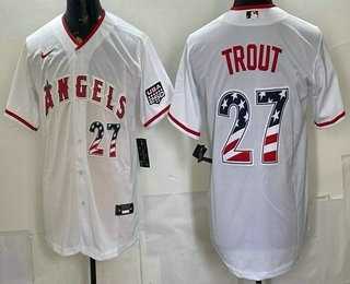 Men's Los Angeles Angels #27 Mike Trout White USA 250 Fourth of July Home Stadium Stitched Jersey Dzhi,We sell and wholesale Men's Los Angeles Angels #27 Mike Trout White USA 250 Fourth of July Home Stadium Stitched Jersey Dzhi on line form chian!