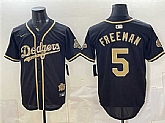 Men's Los Angeles Dodgers #5 Freddie Freeman Black Military Appreciation Game Day Stitched Jersey Dzhi,baseball caps,new era cap wholesale,wholesale hats