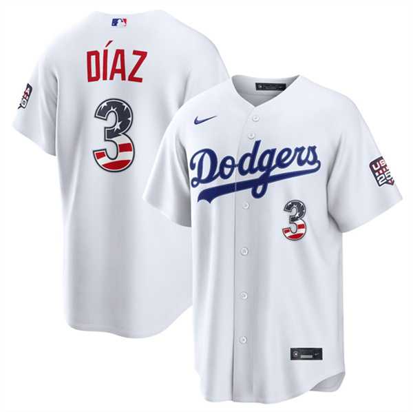 Men's Los Angeles Dodgers #3 Edwin Diaz White USA 250 Fourth of July Home Stitched Jersey Dzhi,We sell and wholesale Men's Los Angeles Dodgers #3 Edwin Diaz White USA 250 Fourth of July Home Stitched Jersey Dzhi on line form chian!