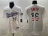 Men's Los Angeles Dodgers #16 Will Smith White USA 250 Fourth of July Home Stitched Baseball Jersey Dzhi,baseball caps,new era cap wholesale,wholesale hats