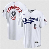 Men's Los Angeles Dodgers #8 Enrique Hernandez White USA 250 Fourth of July Home Stitched Jersey Dzhi,baseball caps,new era cap wholesale,wholesale hats