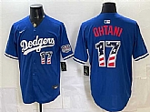 Men's Los Angeles Dodgers #17 Shohei Ohtani Royal 250 Fourth of July Stitched Jersey Dzhi,baseball caps,new era cap wholesale,wholesale hats