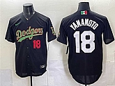 Men's Los Angeles Dodgers #18 Yoshinobu Yamamoto Black Mexico Limited Stitched Jersey Dzhi,baseball caps,new era cap wholesale,wholesale hats