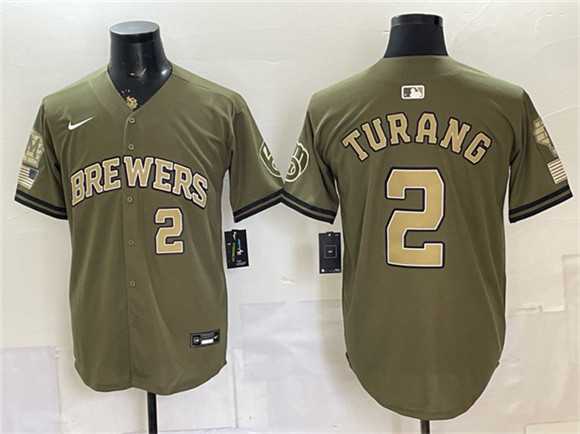 Men's Milwaukee Brewers #2 Brice Turang Olive 2026 Armed Forces Day Stitched Jersey Dzhi,We sell and wholesale Men's Milwaukee Brewers #2 Brice Turang Olive 2026 Armed Forces Day Stitched Jersey Dzhi on line form chian!