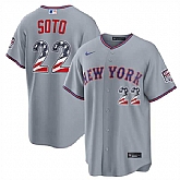 Men's New York Mets #22 Juan Soto Gray USA 250 Fourth of July Home Stitched Jersey Dzhi,baseball caps,new era cap wholesale,wholesale hats