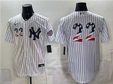 Men's New York Yankees #22 Ben Rice White 2026 USA 250 Fourth of July Home Stadium Stitched Baseball Jersey Dzhi,baseball caps,new era cap wholesale,wholesale hats