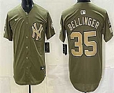 Men's New York Yankees #35 Cody Bellinger Olive 2026 Armed Forces Day Jersey Dzhi,baseball caps,new era cap wholesale,wholesale hats