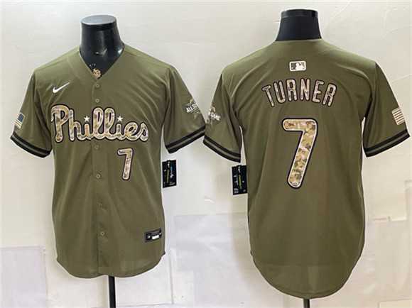 Men's Philadelphia Phillies #7 Trea Turner Olive 2026 Armed Forces Day Stitched Jersey Dzhi,We sell and wholesale Men's Philadelphia Phillies #7 Trea Turner Olive 2026 Armed Forces Day Stitched Jersey Dzhi on line form chian!
