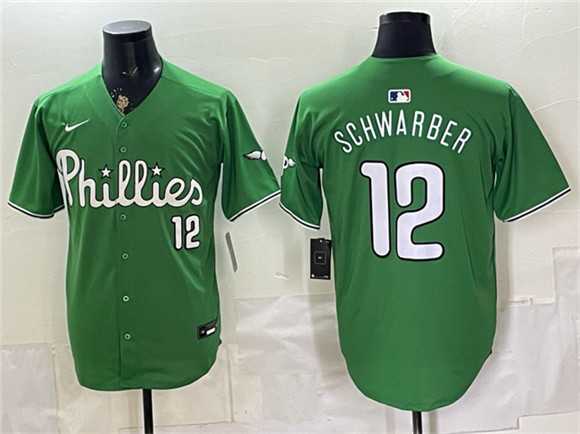 Men's Philadelphia Phillies #12 Kyle Schwarber Green Limited Stitched Jersey,We sell and wholesale Men's Philadelphia Phillies #12 Kyle Schwarber Green Limited Stitched Jersey on line form chian!