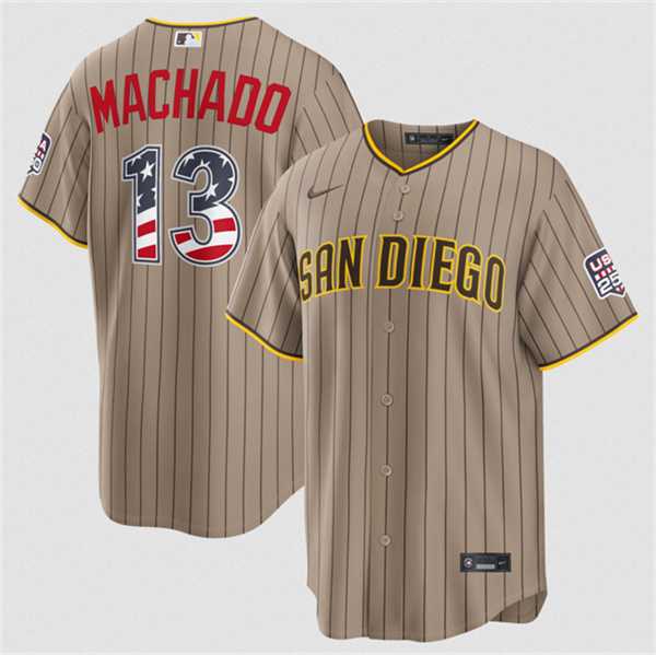 Men's San Diego Padres #13 Manny Machado Tan USA 250 Fourth of July Home Stitched Jersey Dzhi,We sell and wholesale Men's San Diego Padres #13 Manny Machado Tan USA 250 Fourth of July Home Stitched Jersey Dzhi on line form chian!