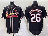 Men's St. Louis Cardinals #26 JJ Wetherholt 2026 Fashion Replica Black Out Stitched Jersey,baseball caps,new era cap wholesale,wholesale hats