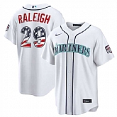 Men's Seattle Mariners #29 Big Dumper White USA 250 Fourth of July Home Stitched Jersey Dzhi,baseball caps,new era cap wholesale,wholesale hats