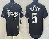 Men's Texas Rangers #5 Corey Seager Black Gothic Mexico 2025 Vapor Premier Limited Jersey Dzhi,baseball caps,new era cap wholesale,wholesale hats