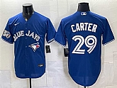 Men's Toronto Blue Jays #29 Joe Carter Royal 50 Seasons Patch Stitched Jersey,baseball caps,new era cap wholesale,wholesale hats