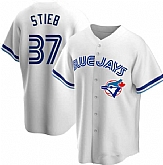 Men's Toronto Blue Jays #37 Dave Stieb White Cooperstown Collection Jersey Dzhi,baseball caps,new era cap wholesale,wholesale hats
