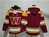 Men's Washington Commanders Blank Burgundy Ageless Must-Have Lace-Up Pullover Hoodie,baseball caps,new era cap wholesale,wholesale hats