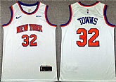 Men's New Yok Knicks #32 Karl-Anthony Towns White 2024 Association Edition Stitched Basketball Jersey,baseball caps,new era cap wholesale,wholesale hats